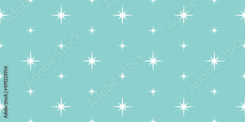 Retro 50s Starburst Pattern in Vintage Turqoise | Seamless Vector Wallpaper | Repeating Fifties Atomic Design photo