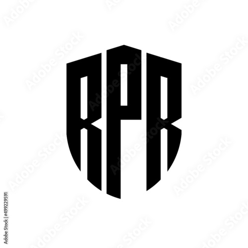 RPR letter logo design. RPR modern letter logo with black background. RPR creative  letter logo. simple and modern letter logo. vector logo modern alphabet font overlap style. Initial letters RPR  photo