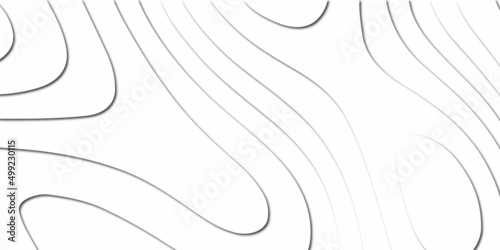 Abstract curve wave pattern 3d papercut white background . the topographic contour in lines and contours. The concept of a conditional geography scheme and the terrain path. Vector illustration.