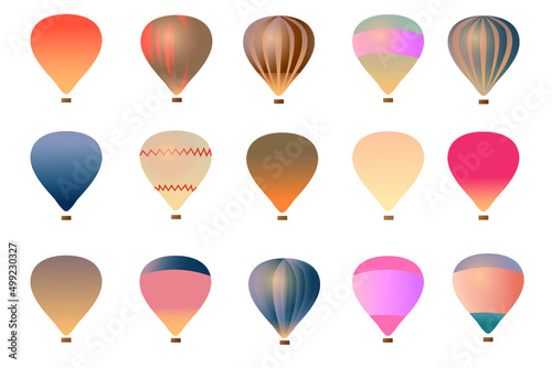 Vector image, a set of balloons isolated on a white background