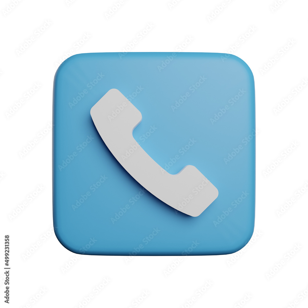 Phone Call or reject call icon 3d rendering illustration Phone Call or reject call icon 3d rendering illustration