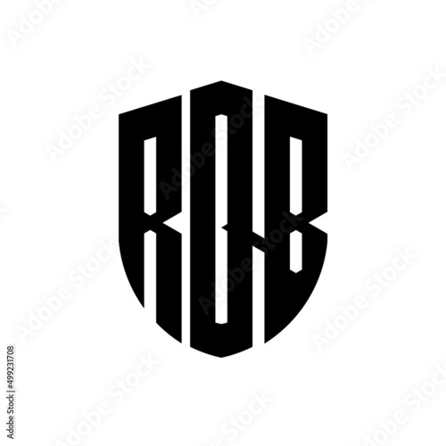 RQB letter logo design. RQB modern letter logo with black background. RQB creative  letter logo. simple and modern letter logo. vector logo modern alphabet font overlap style. Initial letters RQB  photo