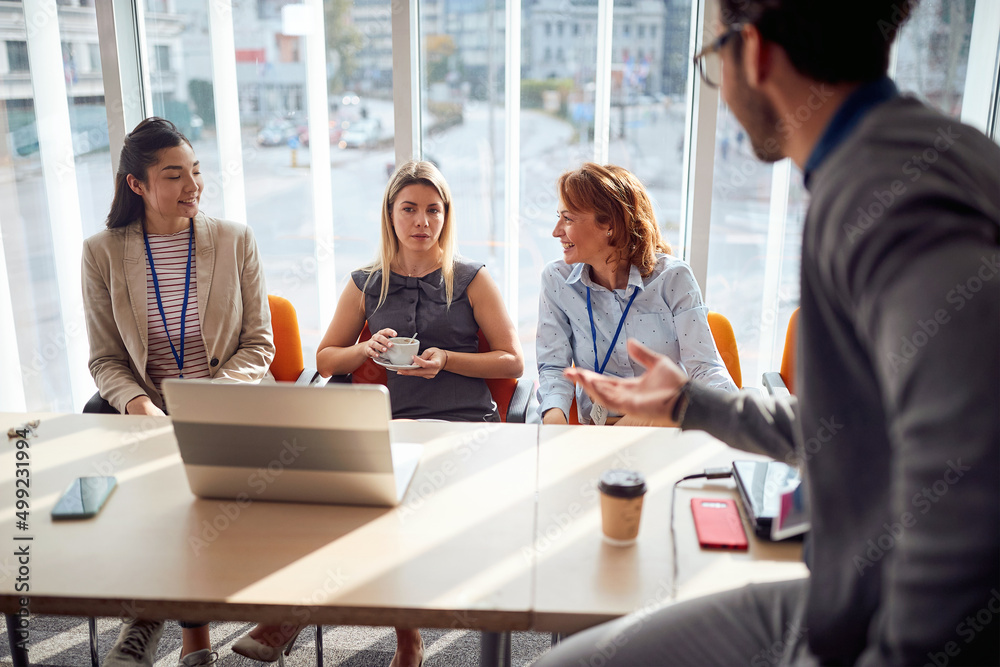 Multiethnic business people working in the office Multiethnic business people working in the office