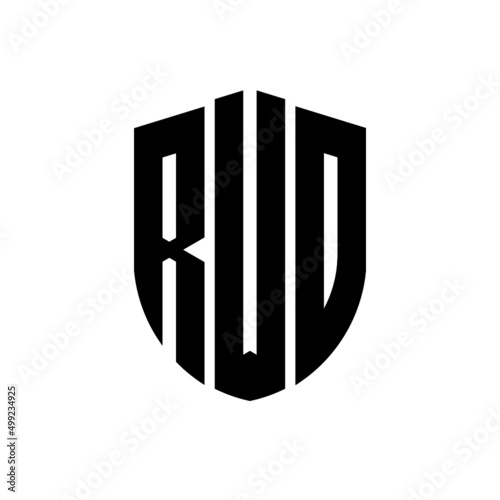 RWO letter logo design. RWO modern letter logo with black background. RWO creative  letter logo. simple and modern letter logo. vector logo modern alphabet font overlap style. Initial letters RWO  photo