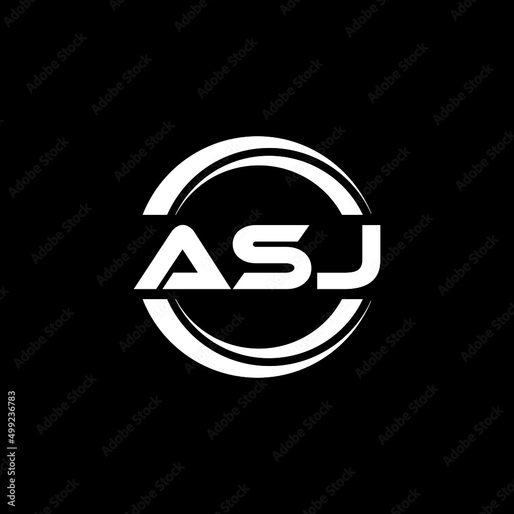 ASJ letter logo design with black background in illustrator, vector logo modern alphabet font overlap style. calligraphy designs for logo, Poster, Invitation, etc. ASJ letter logo design with black background in illustrator, vector logo modern alphabet font overlap style. calligraphy designs for logo, Poster, Invitation, etc.
