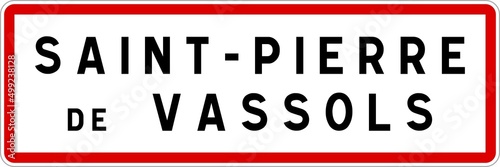 Panneau entrée ville agglomération Saint-Pierre-de-Vassols / Town entrance sign Saint-Pierre-de-Vassols © BaptisteR
