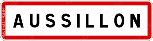 Panneau entrée ville agglomération Aussillon / Town entrance sign Aussillon