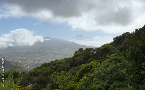 Tenerife, landscape of the north east part of the island from around Mirador De Jardina viewpoint 