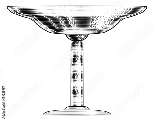 Chalice Grail Cup Goblet Woodcut Vintage Icon