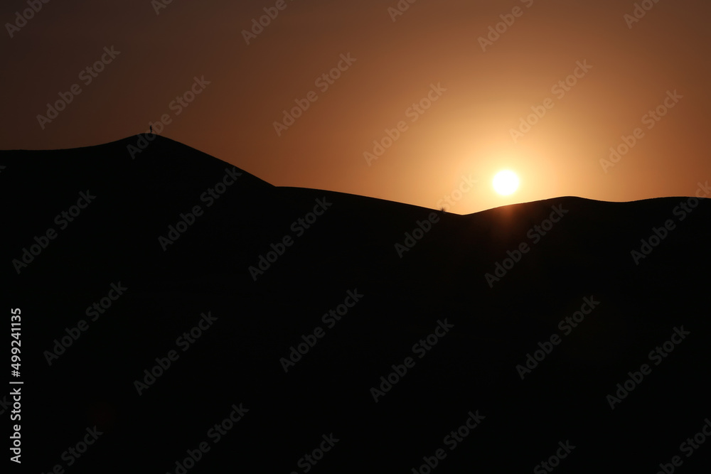Sahara desert under the sunlight in africa