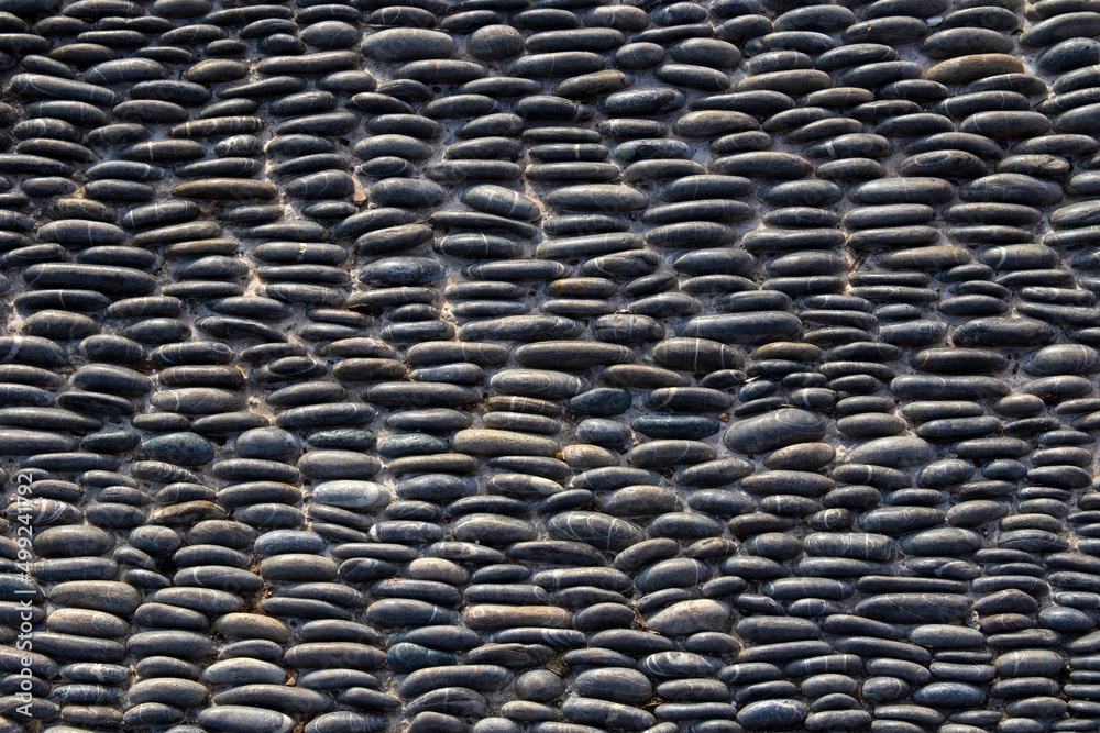 pebbles lined up on the ground