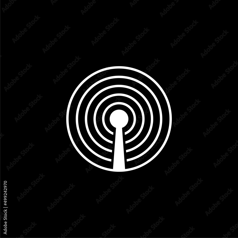 Antenna icon isolated on dark background Antenna icon isolated on dark background