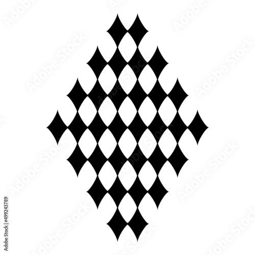 Stained Glass Rhombic Flat Icon Isolated On White Background