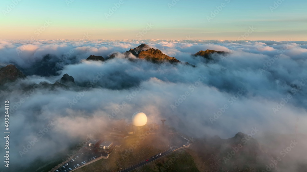 Fototapeta premium Top view of the third mountain on Madeira isalnd.