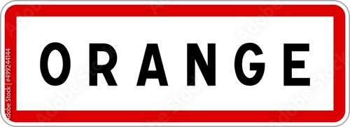 Panneau entr  e ville agglom  ration Orange   Town entrance sign Orange