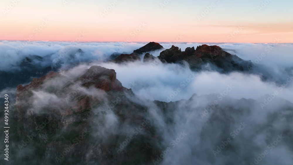 Top view of the third mountain on Madeira isalnd.