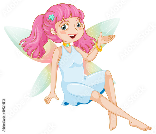 Fantastic fairy girl cartoon character