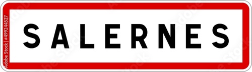 Panneau entrée ville agglomération Salernes / Town entrance sign Salernes