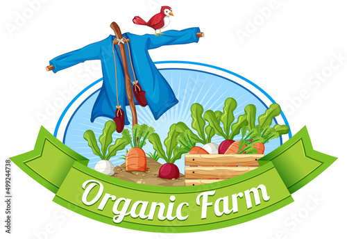 Logo design with words organic farm