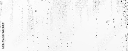 Obraz na płótnie white background water drops on glass, abstract design overlay wallpaper