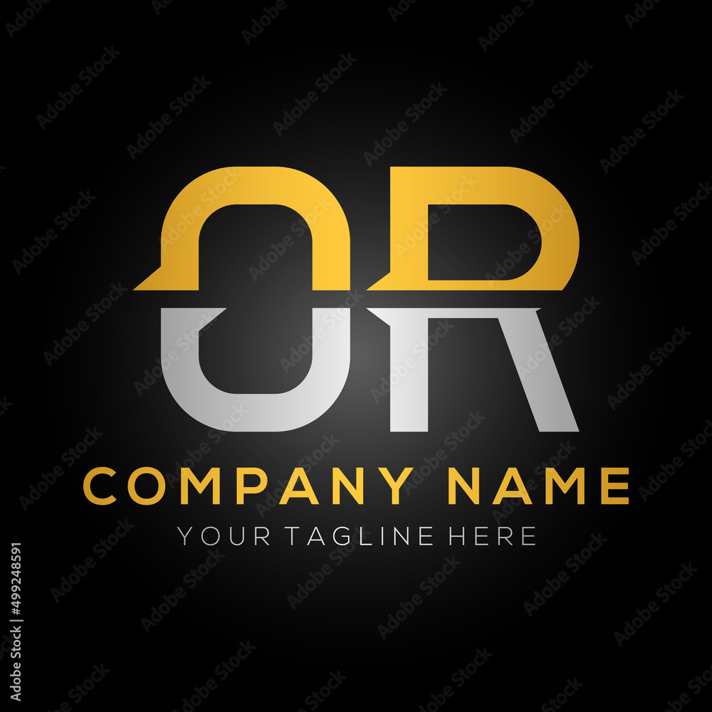 Obraz premium Initial OR letter Logo Design vector Template. Abstract Letter OR logo Design.