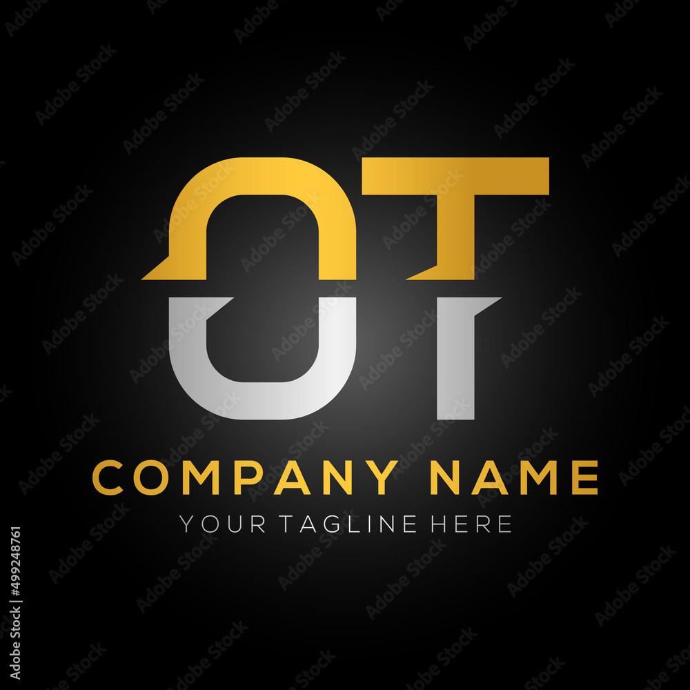 Initial OT letter Logo Design vector Template. Abstract Letter OT logo Design. Initial OT letter Logo Design vector Template. Abstract Letter OT logo Design.