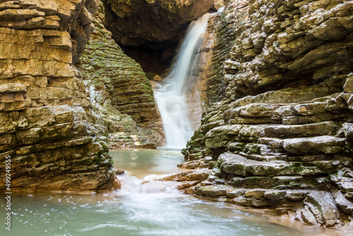waterfall in the mountains
