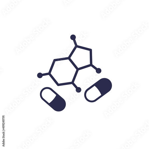 hormone therapy icon on white