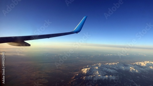 Polish mountains seen from the plane's window.