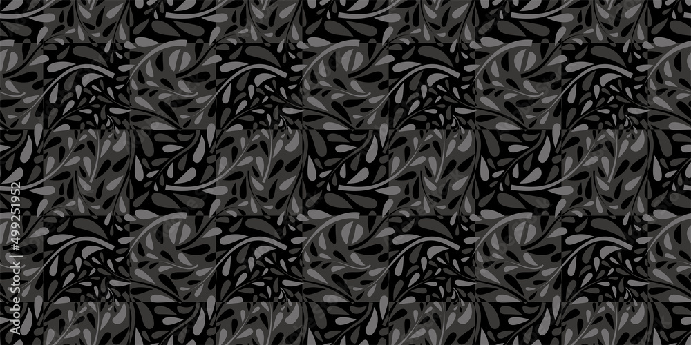 Stylish organic background. Seamless pattern.Vector. スタイリッシュ有機的パターン  - obrazy, fototapety, plakaty 