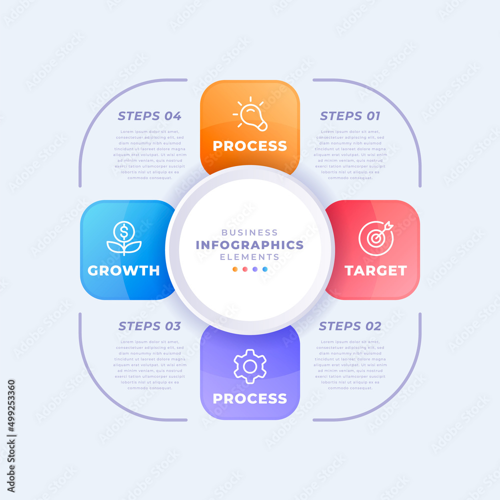 Professional business circular infographic template Professional business circular infographic template