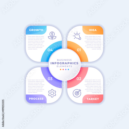 Professional business circular infographic template
