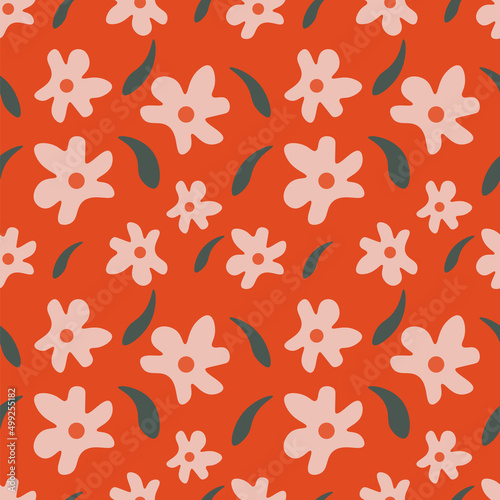 Leafs vector ilustration seamless patern.Great for textile fabric wrapping paper and any print.