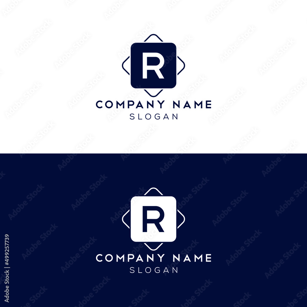 R logo design, letter R logo design. R template design. Stock Vector ...