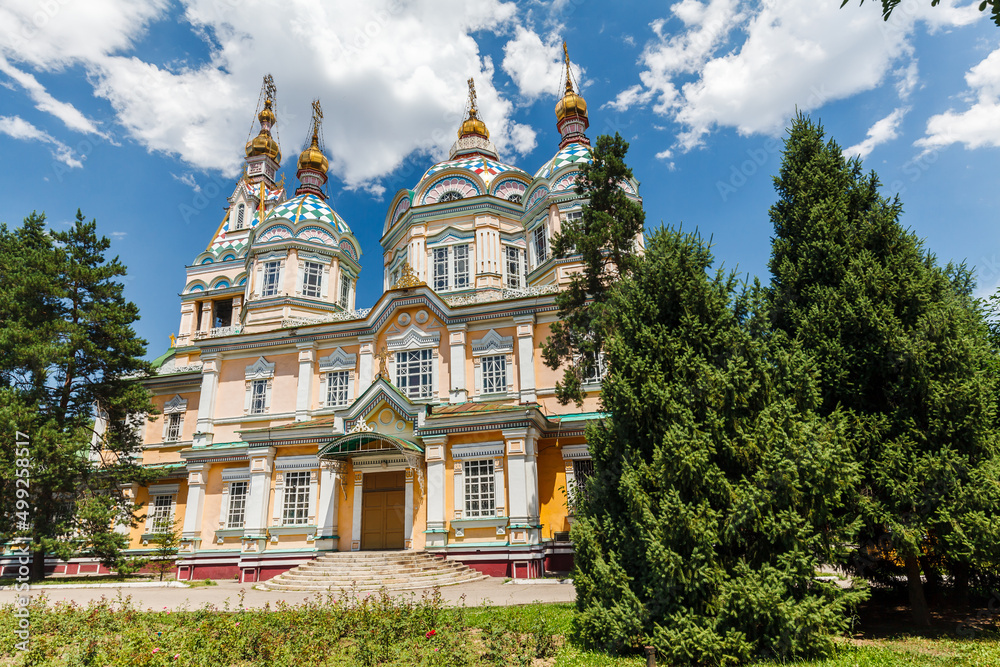 A view of Ascension Cathedral in Almaty