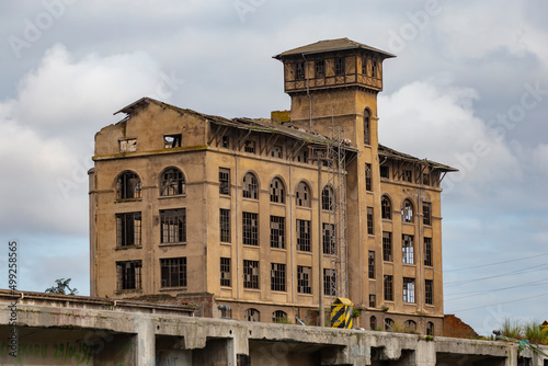 The skeleton of an old ruined factory