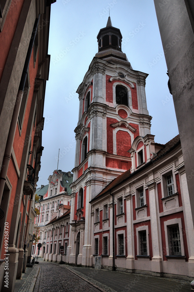 Views of the different tourist places in Poznan, Poland. Church
