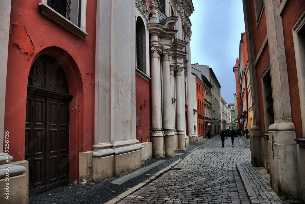 Obraz premium Views of the different tourist places in Poznan, Poland. Church
