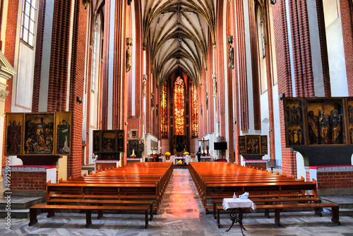 Views of the different tourist places in Wroclaw (Breslau, Wroclaw), Poland. Church. Ostrow Tumsky. Cathedral