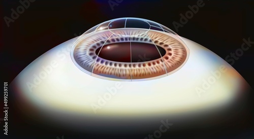 Eye surgery. Medicine incision microsurgery photo