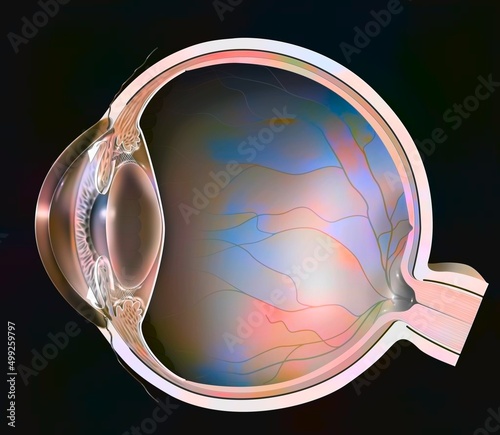 Open-angle glaucoma: the trabeculae are blocked and no longer allow.