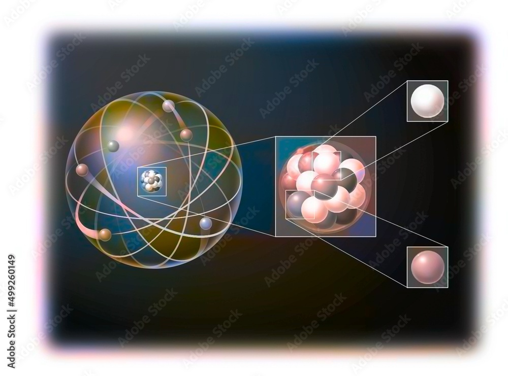 the nucleus of an atom made up of
