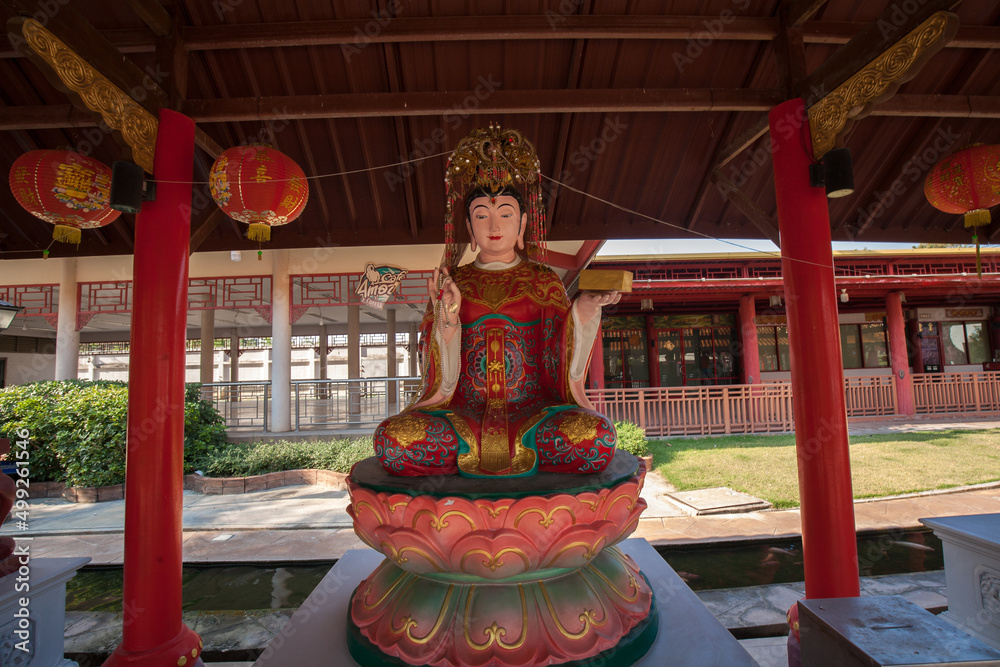 Chinese God Statue in City Pillar Shrine (San Lak Muang), It is a