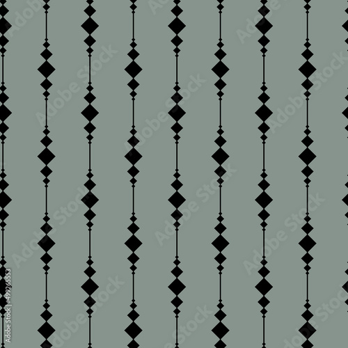 Black diamond stripes abstract geometric theme seamless repeating pattern. Beautiful vector design perfect for fabric, scrapbooks, home and kitchen decor, gifts, projects, marketing and packaging