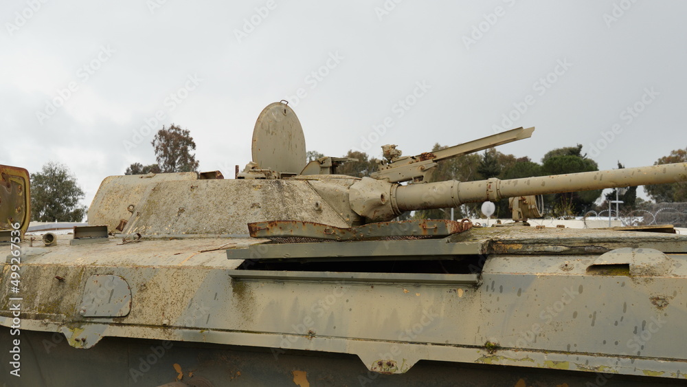 BMP-1 Soviet amphibious tracked infantry fighting vehicle used as target for shooting by Israeli Army. BMP-1 Soviet amphibious tracked infantry fighting vehicle used as target for shooting by Israeli Army.