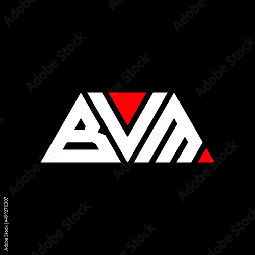 BVM triangle letter logo design with triangle shape. BVM triangle logo design monogram. BVM triangle vector logo template with red color. BVM triangular logo Simple, Elegant, and Luxurious Logo...