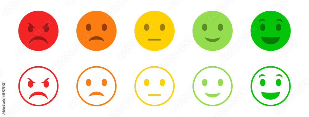 Concept of customer feedback. Emotion scale smiley. Vector EPS 10