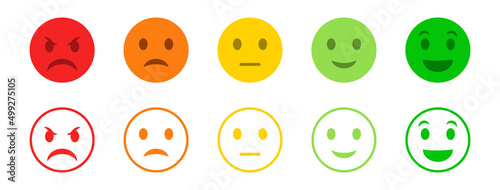 Concept of customer feedback. Emotion scale smiley. Vector EPS 10
