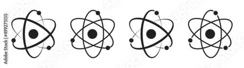 Atom icon set. Vetor illustration