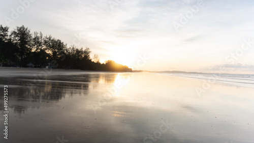 sunset over the beach